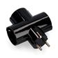 CLAVIJA 2P+T TIPO F TRIPLE 16A 250V NEGRA (40059)