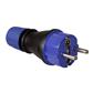 CLAVIJA TIPO F 4,8MM 16A 250V IP54 NEGRA (40111)