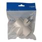 CLAVIJA TRIPLE BAQUELITA TIPO F BLANCA (E40033)
