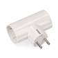 ADAPTADOR DOBLE 2P+T 16A 250V BLANCO  (R40032)
