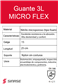 GUANTE 3L MICROFLEX NITRILO MICROPORO S-1001 T-8