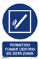 CARTEL PERMITIDO FUMAR 21X30CM RD20011