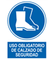 SEÑAL ADHESIVA OBLIGAT. CALZADO SEGURIDAD 7X11CM
