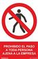 CARTEL PROHIBIDO PERSONA AJENA EMPR. 21X30 RD40019