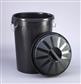 CUBO BASURA TAPA 90/95L NEGRO 23187 (09003)