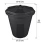 CUBO BASURA TAPA 50L NEGRO (CU-50N)