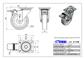 RUEDA ALEX 2-1195 Ø125MM GIRAT. FRENO 250KG NYLON
