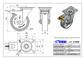 RUEDA ALEX 2-0949 Ø150MM GIRAT. FRENO 350KG NYLON