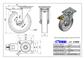 RUEDA ALEX 2-0950 Ø200MM GIRAT. FRENO 400KG NYLON