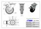 RUEDA ALEX 2-1153 Ø125MM GIRAT. FRENO 125KG GOMA