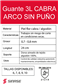 GUANTE 3L CABRA ARCO DORSO ALGODON SIN PUÑO T-10