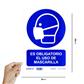 SEÑAL ADHES. OBLIG. USO MASCARILLA 20X30CM RD20626