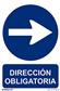 CARTEL OBLIGAT. DIRECCION UNICA DCHA 30X40 RD21029