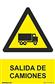 CARTEL SALIDA CAMIONES 30X40CM RD31023