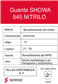 GUANTE SHOWA 545 NITRILO T-8/L