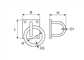 ASA FIJA CUADRADA  C/ANILLA INOX. Ø5MM 0067-8205